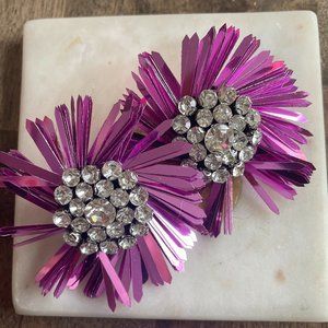 ZARA Shiny Stones Purple Earrings